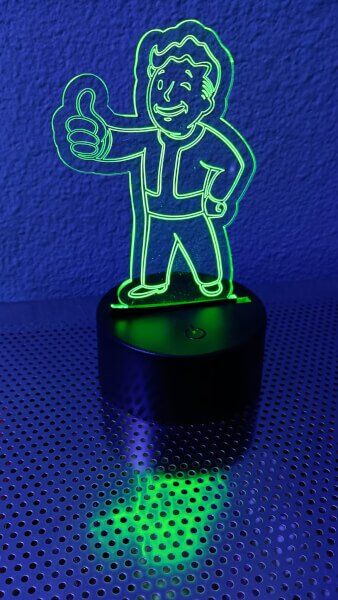 Fallout Vault Boy Thumbs Up Night Light LED